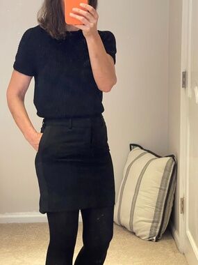 Zadig et Voltaire black mini skirt smoking trimmed XS-S (36)